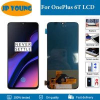 6.41" Oled Display For Oneplus 6T LCD with frame Display Screen Touch Panel Digitizer Assembly For One plus 6T Display replace