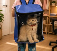 Tas Ransel Hewan Peliharaan – Gendongan Kucing, Tempat Jalan-Jalan Praktis Jaring