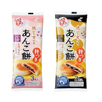 【江戶物語】 白兔 夾心麻糬 小倉紅豆/黑芝麻 3枚入 麻糬 豆餡 豆沙 木村烤麻糬 年糕 烤肉必備 日本原裝 日本進口