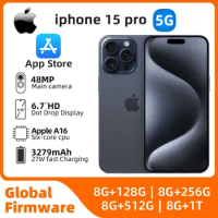 Apple iphone 15 Pro 5G 6.1'' 128GB/256GB/512GB/1T ROM A17Pro Bionic Chip iOS17 All Colours in Good Condition Original used phone
