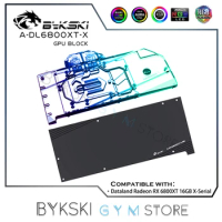 Bykski GPU Watercooling Block For PowerColor Radeon RX 6800 XT 16GB X-Serial Graphics Card, ARGB Copper Radiator A-DL6800XT-X
