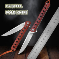 NEW D2 Steel Fold Knife Dalbergia Handle High Hardness CS Go Portable Pocket Folding Knife Camping Knife Outdoor EDC Tool