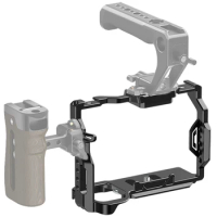 A7R5 A7M4 Camera Cage Rig Light Mic Expansion Mount Monitor Holder Cold Shoe 1/4 3/8 Arri Hole for Sony A7R5 A7M4 DSLR Camera