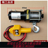 {臺灣公司貨 可打統編}電動絞盤12V車載24V小吊機卷揚機牽引器絞盤機提升機電葫蘆3000磅