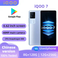 iQOO 7 5G SmartPhone CPU Qualcomm Snapdragon 888 Battery capacity 4000mAh 48MP Camera original used phone