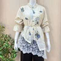 BLOUSE BUNGA BORDIR PREMIUM WANITA KEKINIAN