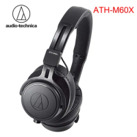 Original Audio-Technica ATH-M60x Professional Monitor Headphones Closed-back Dynamic Over-ear HiFi Headsets Foldable Earphones