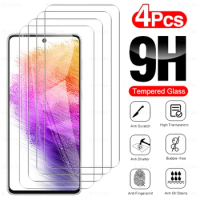 4PCS 9H Tempered Film Case For Samsung Galaxy A73 5G 6.7" Screen Protection Glass Protecor For Samsung A73 A 73 HD Clear Film