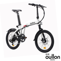 oullon歐龍 E20-T6 20吋7速5段電輔 前後同步碟煞鋁合金電動輔助折疊自行車/小折