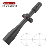 Riflescope With Level Bubble Air Rifle Optics Red Dot Illuminated Optics Airsoft For PCP Hunting ER 6-24x50 SFIR