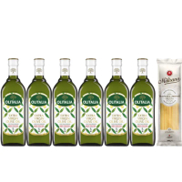 【Olitalia奧利塔】超值特級初榨橄欖油禮盒組1000mlx6瓶(+贈Molisana茉莉義大利直麵500gx2包)