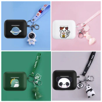 For ATH CKS5TW /CKS50TW CKS30TW CK1TW TWX9 Case Cartoon Astronauts/Pandas/Cat Animal silicone Earpho