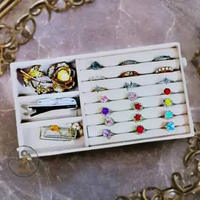 Tempat Display Nampan Perhiasan Variasi Cincin dan Sekat 20 x 30 Putih