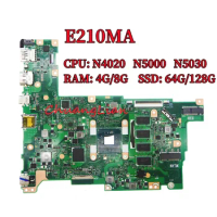 E210MA Mainboard For ASUS E210MA E210MAB E210M E210 Laptop Motherboard CPU:N4020 N5000 N5030 RAM:4G/8G SSD:64G/128G 100% Test OK