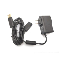 US USB AC Adapter Power Supply with USB Charging Cable For Xbox 360 Kinect Sensor