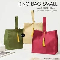 RING BAG SMALL tas hampers souvenir goodie bag natal idul fitri cny 20x10x20 anti air red