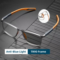 New Trend TR90 Sports Eyewear Anti-blue Light Photochromic Glasses for Men Flexible Spring Hinge Optical Spectacle Eyeglasses
