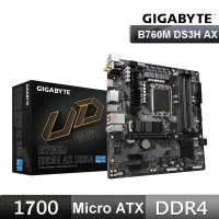 GIGABYTE 技嘉】板+U組合★技嘉B760M DS3H AX DDR4 主機板+Intel Core i7-14700KF CPU中央處理器
