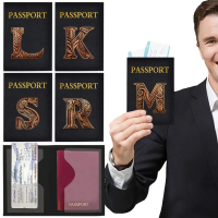 Travel Passport Holder Waterproof Anti dirty ID Holder Glossy PU Passport Holder wood art Pattern