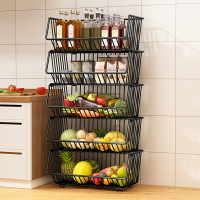 廚房蔬菜收納置物架菜架子多層落地水果蔬果收納筐家里用的放菜籃