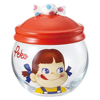 asdfkitty*不二家PEKO牛奶妹玻璃收納罐/糖果罐-320ML-日本正版商品