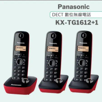 《Panasonic》松下國際牌DECT數位式無線多子機電話 KX-TG1612+1 (魅惑紅)