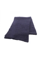 Chanel Pre-Loved Chanel coco mark Scarf cashmere silk Navy