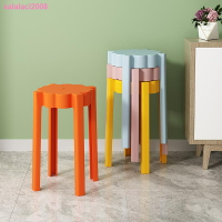 免運 ❒▼✙塑料凳子家用加厚簡約高凳北歐客廳創意塑膠椅子圓凳餐廳餐桌板凳 可開發票
