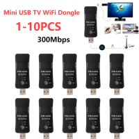 1-10PCS Mini USB TV WiFi Dongle Adapter Universal 300Mbps Smart TV Wireless Receiver 2.4Ghz Network Card for Samsung LG Sony