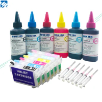 T0801 Refillable ink kits for epson P50 PX650 PX700 PX800 PX710 PX720 PX810 PX820 R265 R285 R360 RX560 RX585 printer