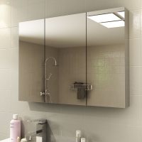 不銹鋼浴室鏡柜掛墻式洗手間鏡箱廁所衛生間鏡子帶置物架梳妝收納