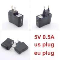5V 0.5A 500mAh Micro USB Charger Universal 100V 240V AC to DC Power Supply Adapter Travel W28