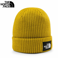 美國[The North Face] SALTY DOG BEANIE / 粗針織黃色LOGO布標休閒保暖毛帽《長毛象休閒旅遊名店》