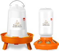 Chick Feeder and Waterer Kit Automatic Chicken Feeder and Waterer Set 1L Chick Feeder and 1.5L Chick