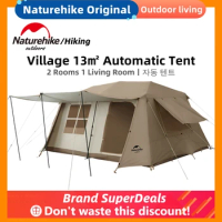 Naturehike Outdoor Village 13㎡ Roof Automatic Tent Camping 2 Rooms 1 Hall Waterproof Windproof Camp Luxury Speed Open AUTO Tent