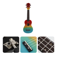 1 Set Inches Wood Ukulele Starter Uke Tenor Ukulele For Kids Painted Starter Acoustic Instrument Colorful