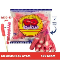 [FROZEN FOOD GO] SOSIS IKAN ISI 30-33 (500GR) Go Twister Olahan Ikan Sosis Ulir
