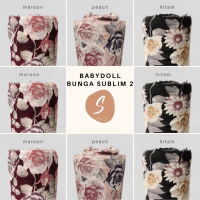 (HARGA PER 0,5 METER) KAIN BAHAN CERUTI BABYDOLL BUNGA SUBLIM 2 / KAIN MOTIF BUNGA / KAIN BAHAN BUSA