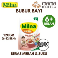 MILNA Bubur Reguler 6+ 120gr / Bubur MPASI Bayi Anak / Makanan Bubur Instan Milna BANDUNG 6+ Beras M