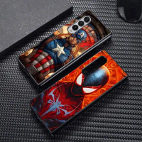 Marvel super hero art Phone Case for Samsung Galaxy Z Fold4 Z Fold5 5G Z Fold3 ZFold4 Luxury Black Shockproof Cases Cover