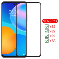 9d screen protector tempered glass case for huawei y6s y8s y9s y7a cover on ys6 ys8 ys9 ya7 y 6s 8s 9s 7a protective phone coque
