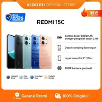 Xiaomi Redmi 15C (6GB/128GB) (8GB/256GB) | Baterai besar 6000mAh dengan pengisisan cepat 33W | Desai
