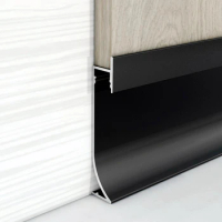 10m Embedded Skirting Line Aluminum Profiles Black Silver Gray Wall Mount Corner for LED Bar Lamp Floor Home Decor Strip Light