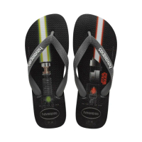 【havaianas 哈瓦仕】拖鞋 男鞋 夾腳拖 星際大戰 惡棍 光劍 Star Wars 黑灰 4135185-3498M(哈瓦士)
