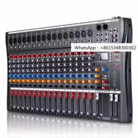 16 channel audio mixer 6 music mode USB mixing console amplifier computer playback phantom power effect