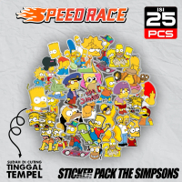 25 Pcs Stiker Pack The Simpsons Vinyl Hologram Anti Luntur SPDRC