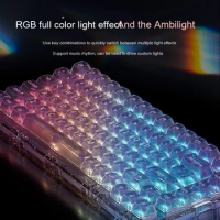 RGB Office transparent ice mechanical keyboard RGB light the third mock examination Bluetooth hot plug customized game keyboard