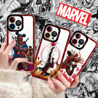 Marvel Hero Funny Deadpool Phone Case For Apple iPhone 15 14 13 12 11 Pro Max Mini 8 7 Plus X XS Max XR SE Case Clear Soft Cover