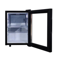 Black Glass Door 21L Mini Bar Fridge Refrigerator Freezer