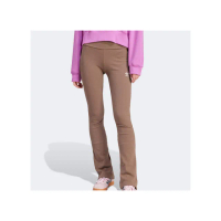 【adidas 愛迪達】RIB FLARED PANT 女款 咖啡色 國際碼 三葉草 緊身褲 長褲 IR5945